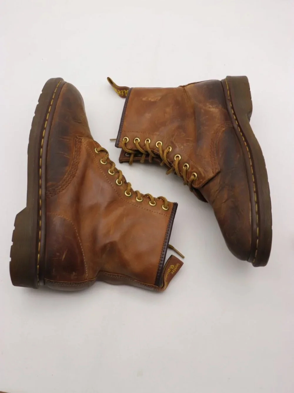 Doc Dr. Martens 1460 Men's Size 10 Crazy Horse Brown Leather Boots Lace Up